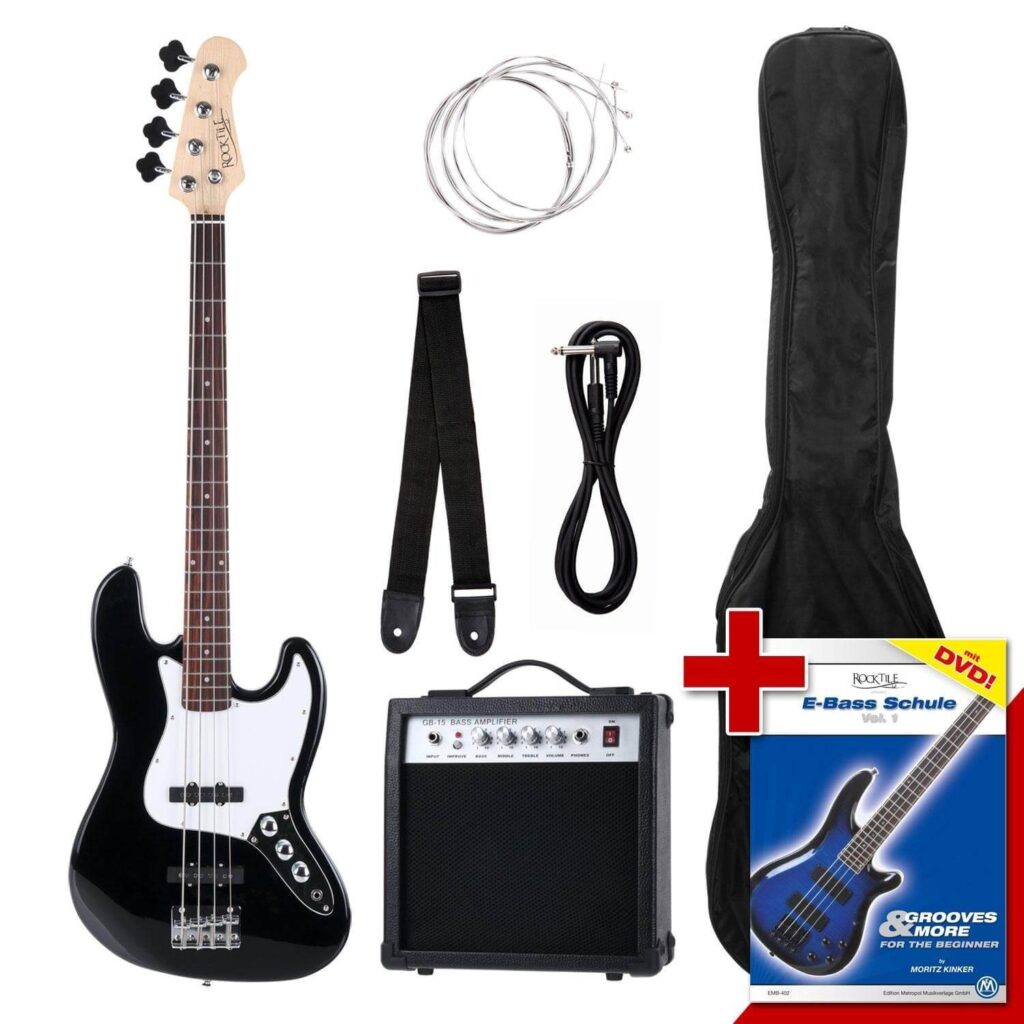 Rocktile Groovers Pack Jb Kit Basso Elettrico, Nero