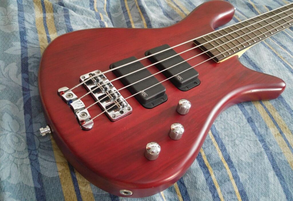 vista frontale body con controlli warwick rb streamer